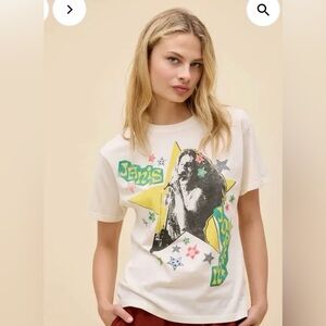 Daydreamer Janis Joplin Scrapbook Art Boyfriend Tee